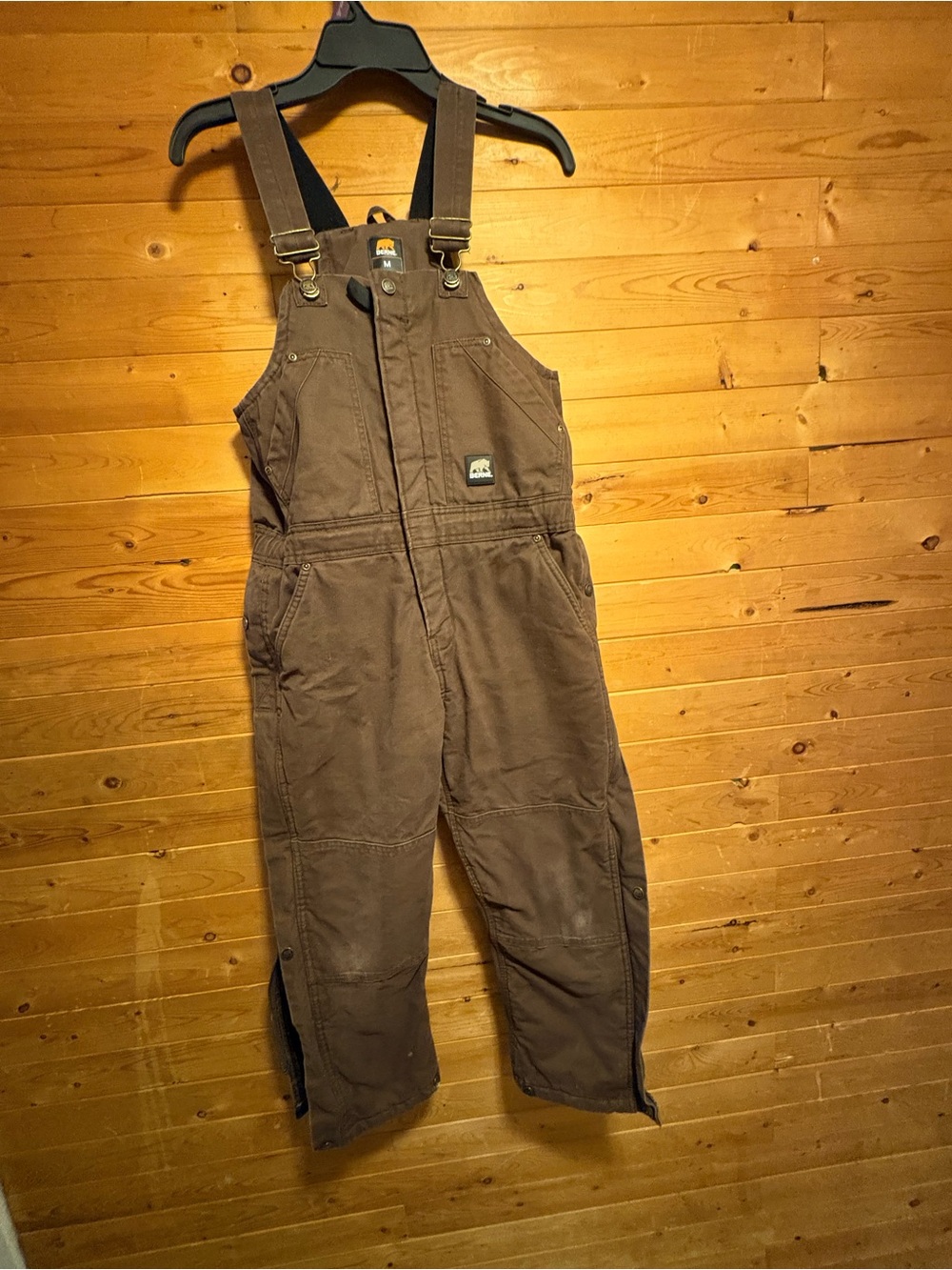 Berne Youth size  Brown Insulated Bib Overalls Coveralls Workwear Size M